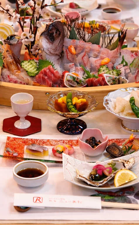 新鮮な魚介のお造り